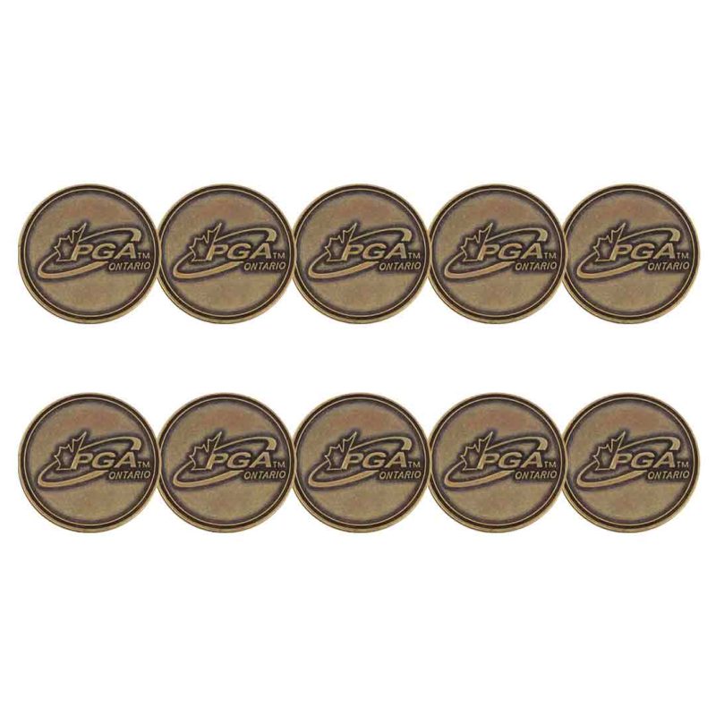 ahead PGA of Ontario Ball Markers BM4R OPGA BRASS 1