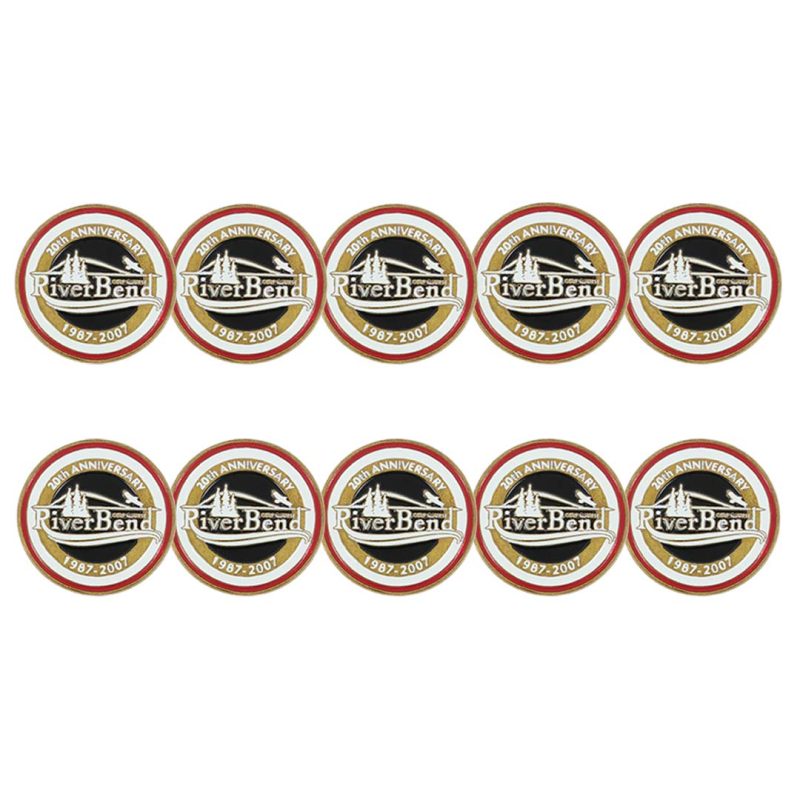 ahead River Bend 20th Anniversary Golf Ball Markers BM4R RIVBEN 1 BLK 3