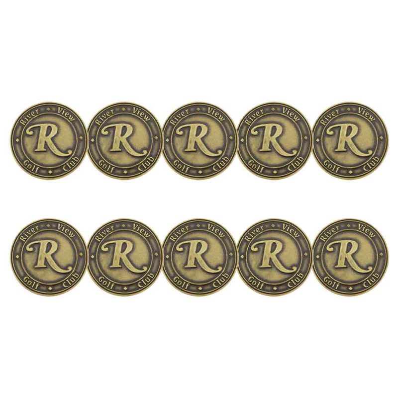 ahead Riverview Golf Club Ball Markers BM RIVERV BRASS 1