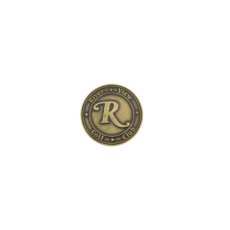 ahead Riverview Golf Club Ball Markers BM RIVERV BRASS 2