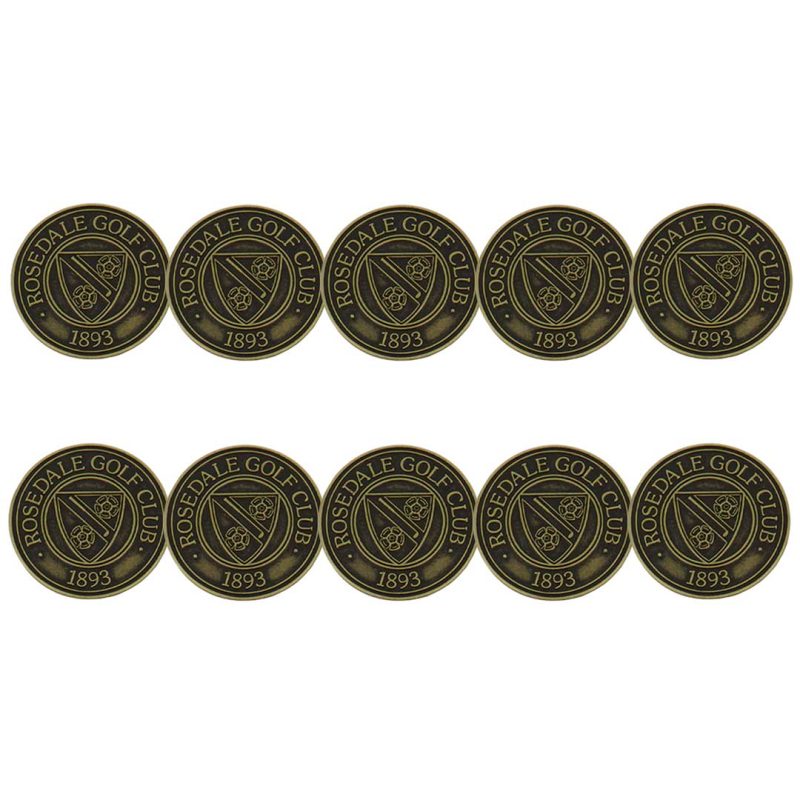 ahead Rosedale Golf Club Ball Markers BM4 ROSEDA BRASS