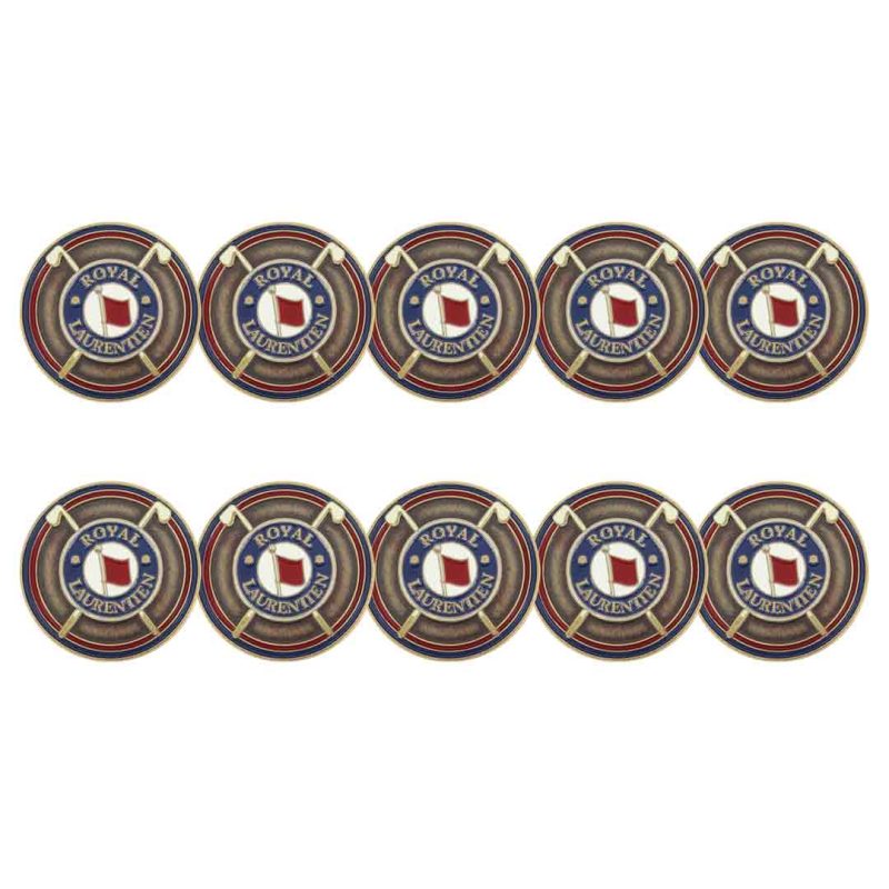 ahead Royal Laurentien Ball Markers BM2 ROYLAU BRASS NVYRED 1