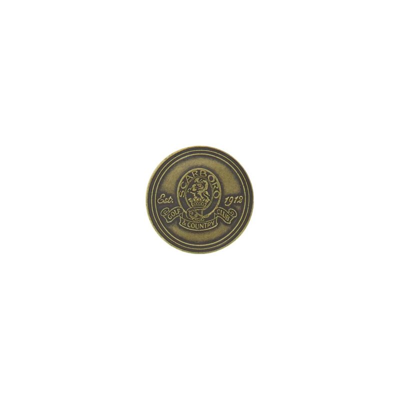 ahead Scarboro Golf Country Club Ball Markers BM4 SCAR BRASS 2