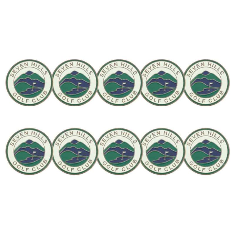 ahead Seven Hills Golf Club Ball Markers SEVEN HILLS WHT GRN 1