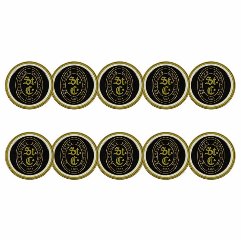 ahead St. Charles Country Club Ball Markers BM4 ST. CHAR BLK WHT 3