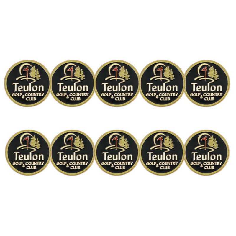 ahead Teulon Golf Country Club Ball Markers BM4 TEVLON BLK 3