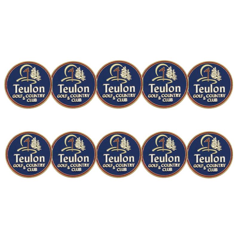 ahead Teulon Golf Country Club Ball Markers BM4 TEVLON NVY 3