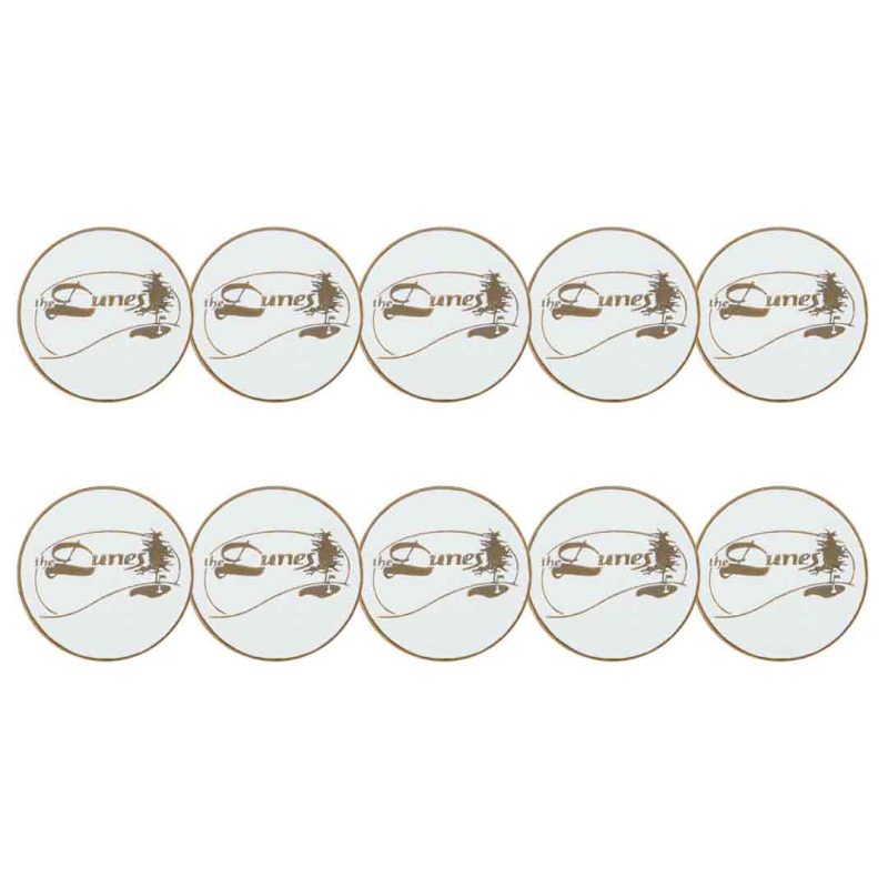 ahead The Dunes Golf Winter Club Golf Ball Markers BM4R DUNE 1 WHT 1