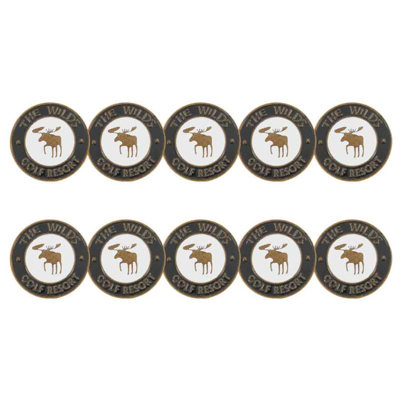 ahead The Wilds Golf Resort Ball Markers BM4R WILDSA WHTBLK 1