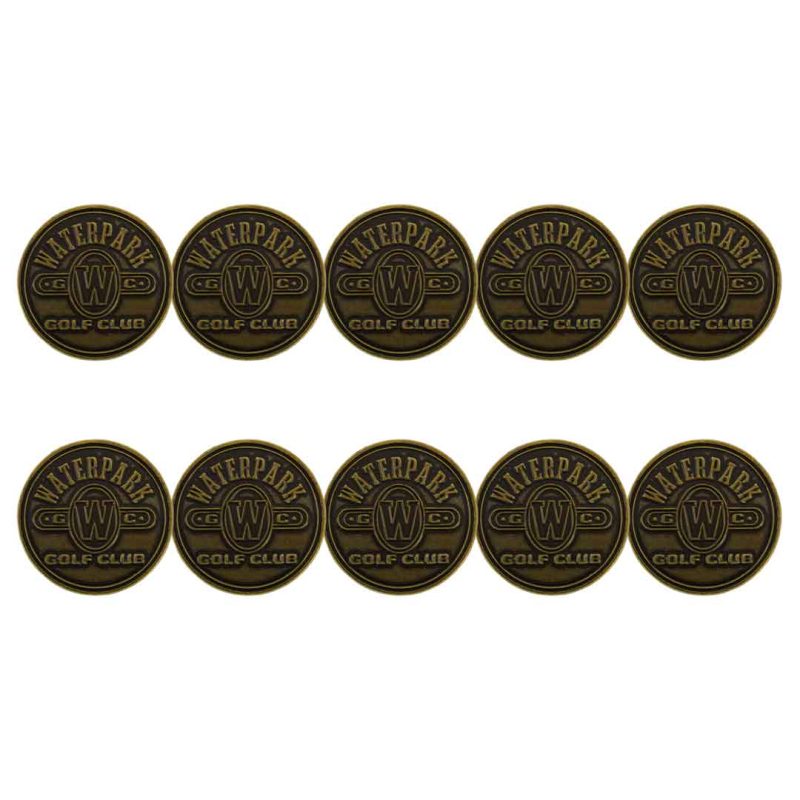 ahead Water Park Golf Ball Markers BM WATERPARK BRASS 03