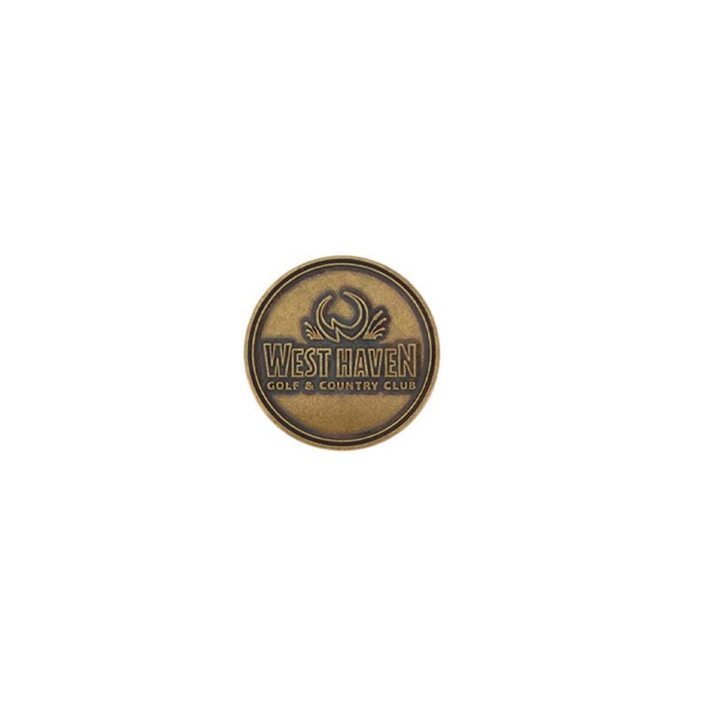 ahead West Haven Country Club Ball Markers BM4R WEST HAV BRASS