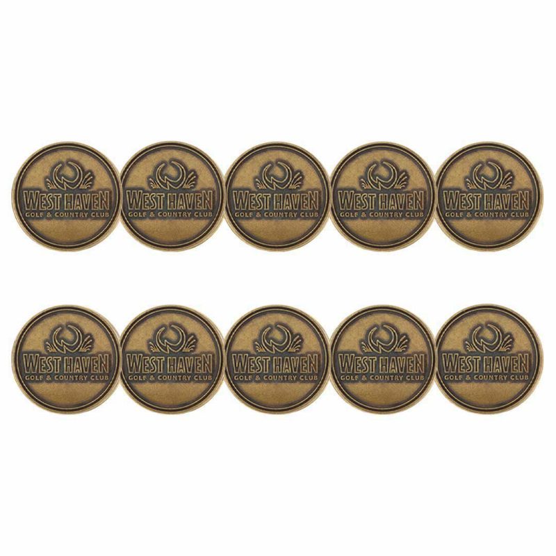 ahead West Haven Country Club Ball Markers BM4R WEST HAV BRASS 3