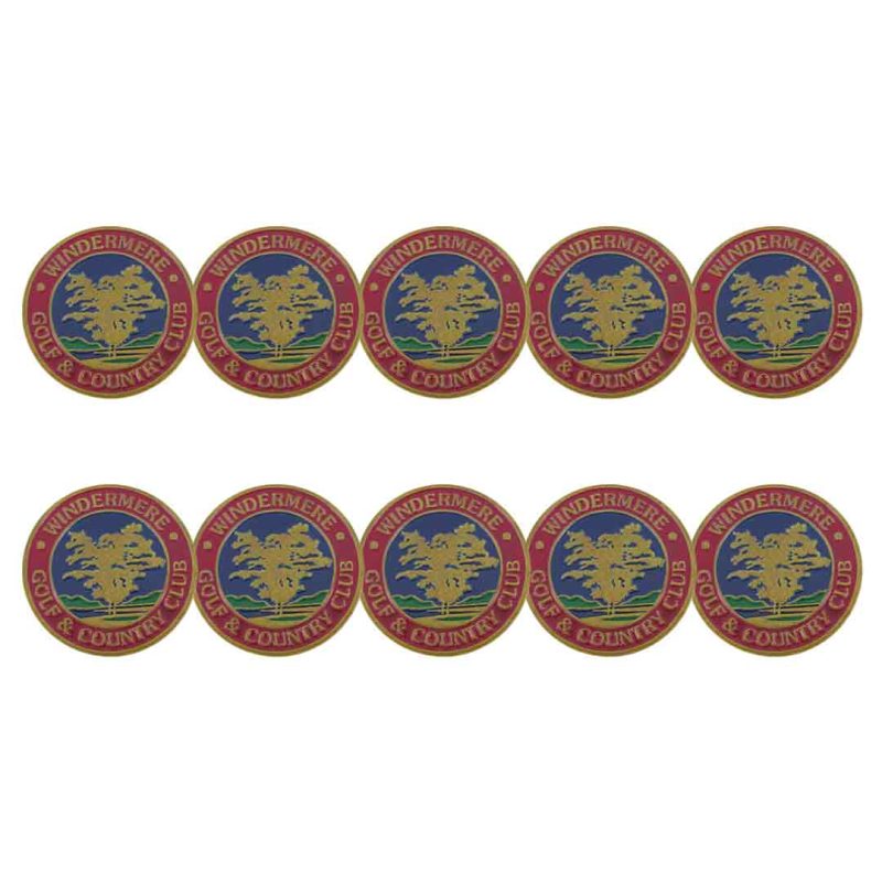 ahead Windermere Golf Country Club Ball Markers BM4R WINDGC REDBLK 1