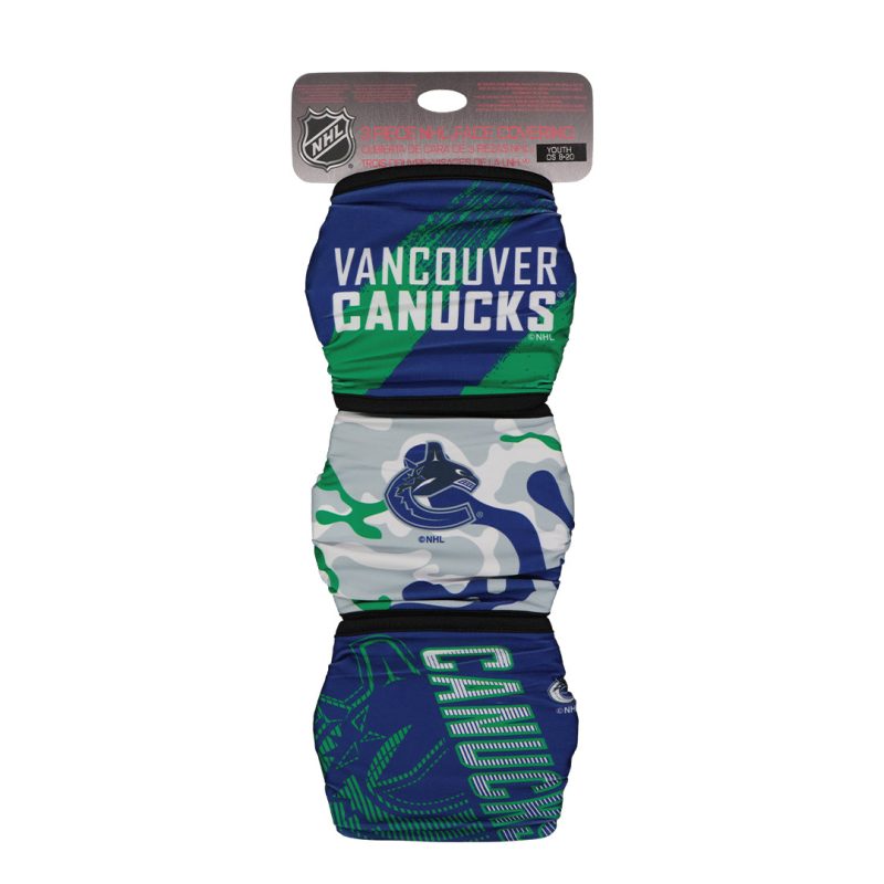 nhl kids youth vancouver canucks 3 pack face mask hk5bofefk cnk 0