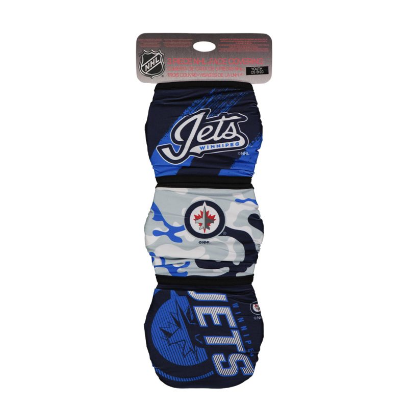 nhl kids youth winnipeg jets 3 pack face mask hk5bofefk wnp 0